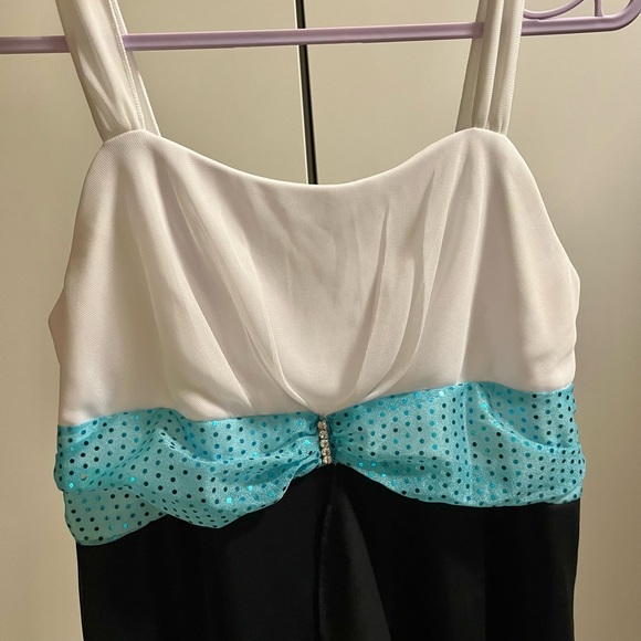 Black, White & Blue Girl’s Formal Dress - Picture 2 of 4